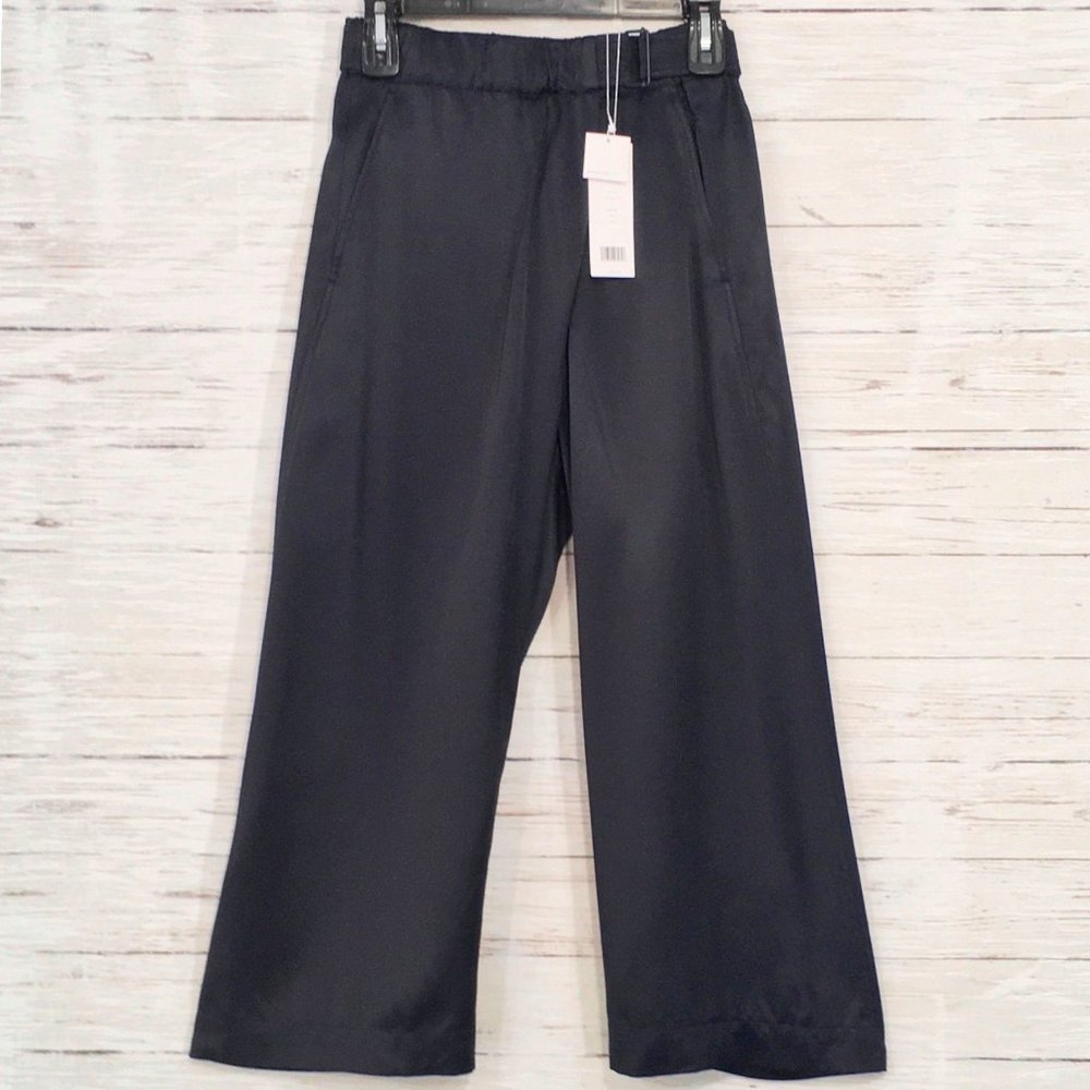 Vince Belted Cross-Over Culotte Crop Wide Leg Pant - Picture 4 of 12